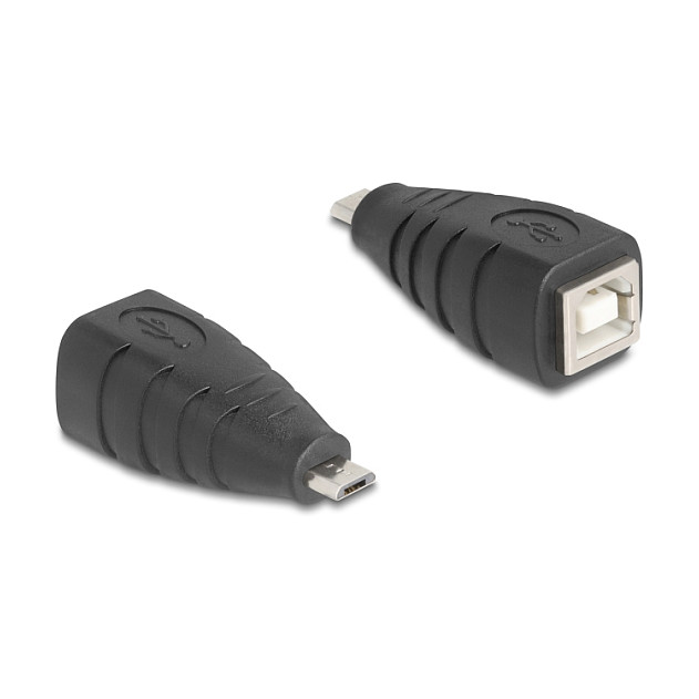 DELOCK Adapter USB 2.0 Micro-B Stecker zu B Buchse