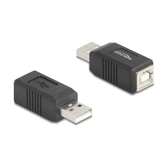 DELOCK Adapter USB 2.0 A Stecker zu B Buchse