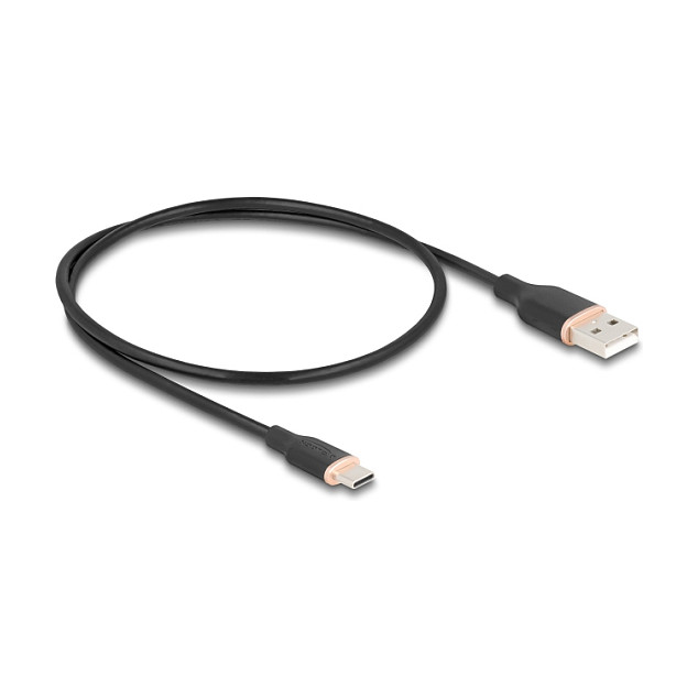 DELOCK USB 2.0 Kabel USB Typ-A St > USB Typ-C St 0.5m schw.