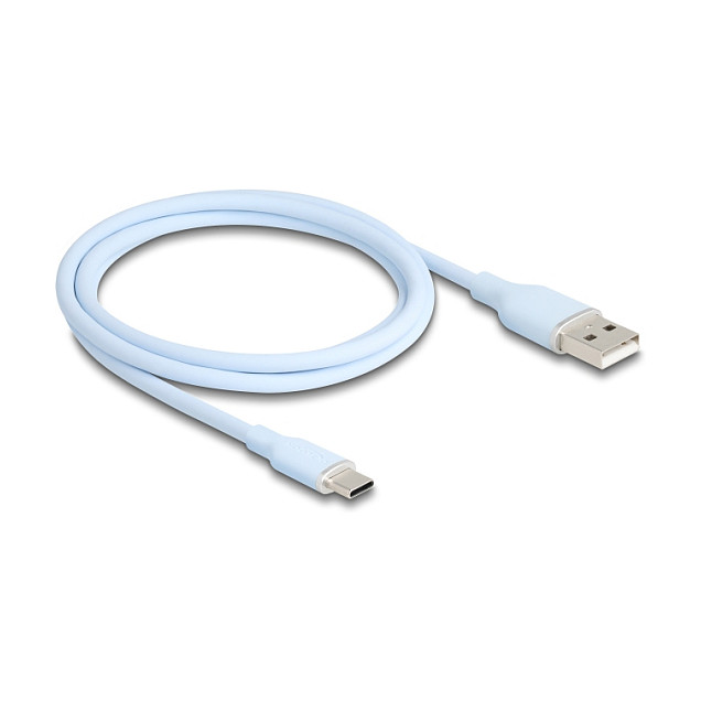 DELOCK USB 2.0 Kabel USB Typ-A St > USB Typ-C St 1m blau