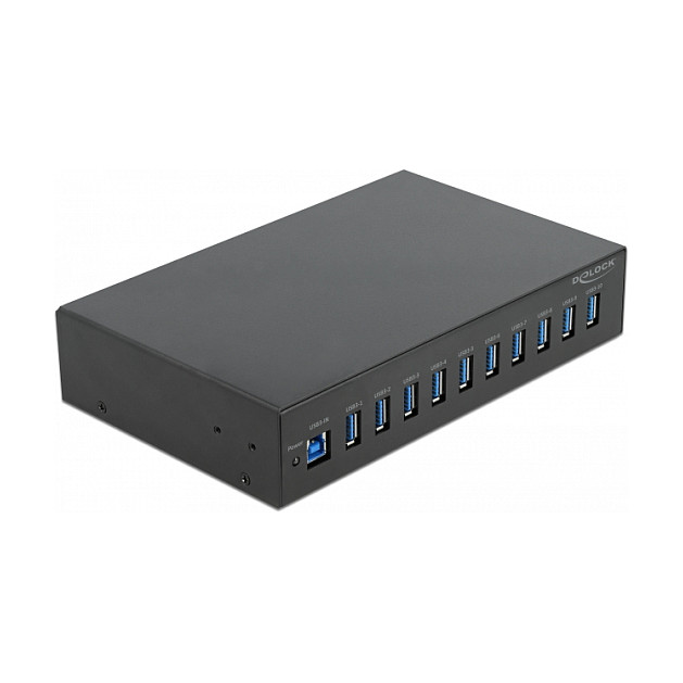 DELOCK 25.4cm 10Zoll Industrie Hub 10xUSB 3.2 Gen 1 Typ-A