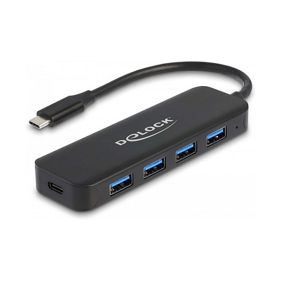DELOCK USB Type-C Hub 4 Port USB 3.2 Gen 1mit Power Delivery 85 Watt