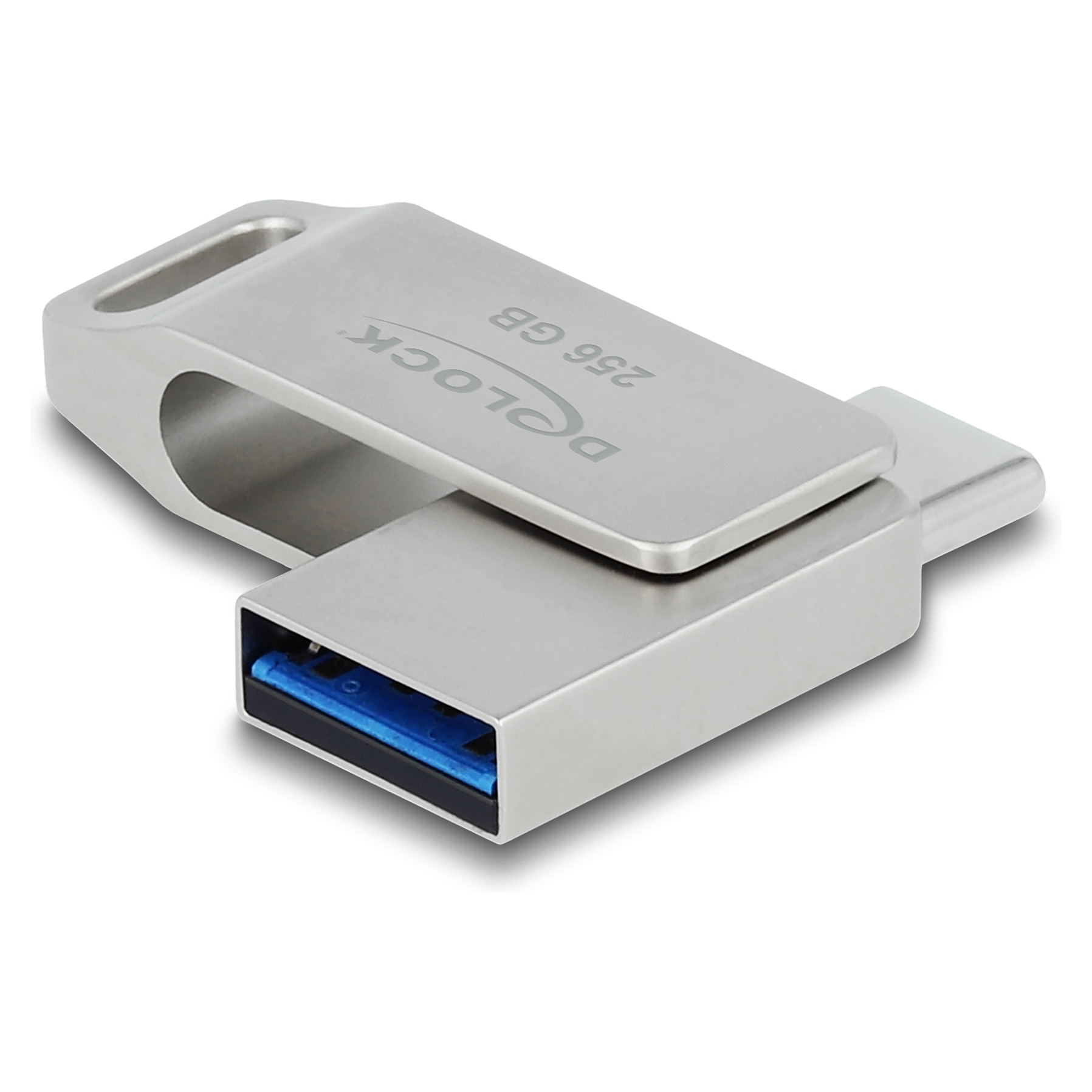 STICK HUB DELOCK USB 5 Gbps USB-C + Typ-A Speicherstick 256GB - Metallgehuse