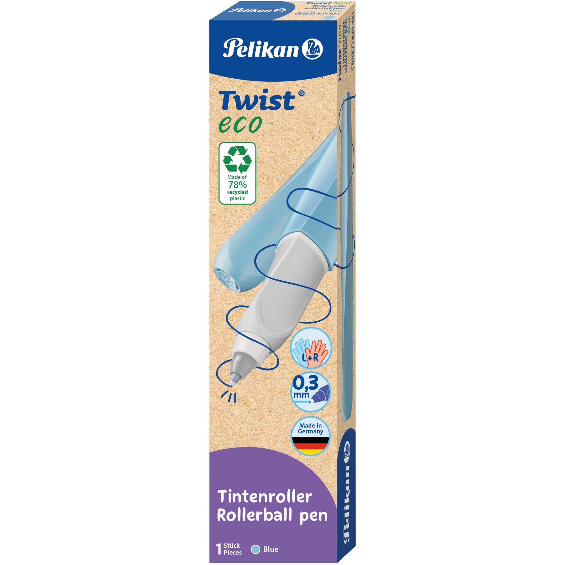 Pelikan Twist eco Tintenr. für Rechts- und Linkshänder.Blue