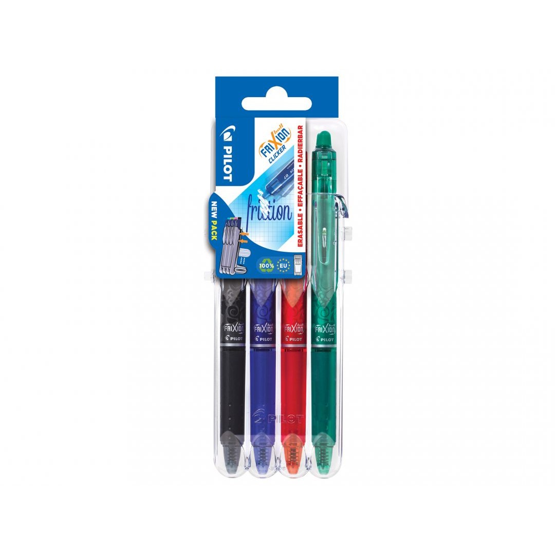 PILOT FRIXION Tintenroller 0.40mm 4er Set radierbar Kappe