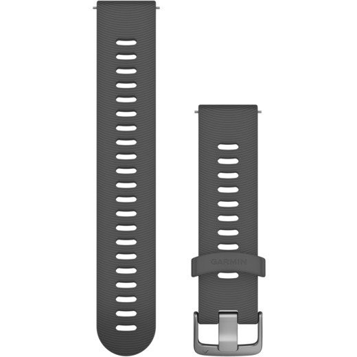 Garmin Ersatzarmband 20mm Silikon Grau/Schiefergrau Schnalle
