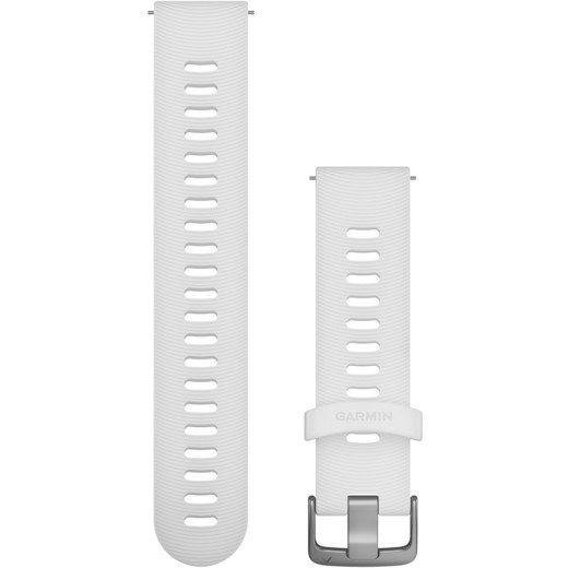 Garmin Ersatzarmband 20mm Silikon Wei/Edelstahl Schnalle