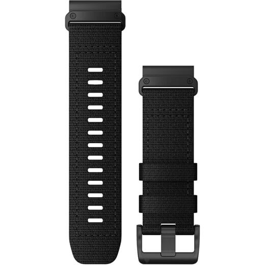 Garmin Ersatzarmband QuickFit 26mm Nylon Schwarz Edelstahl