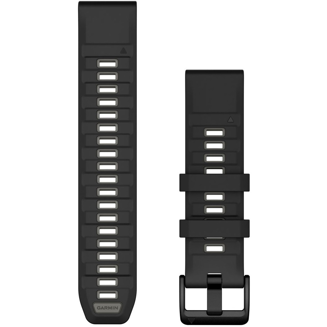 Garmin Ersatzarmband QuickFit 22mm Silikon Schwarz/Kieselgrau