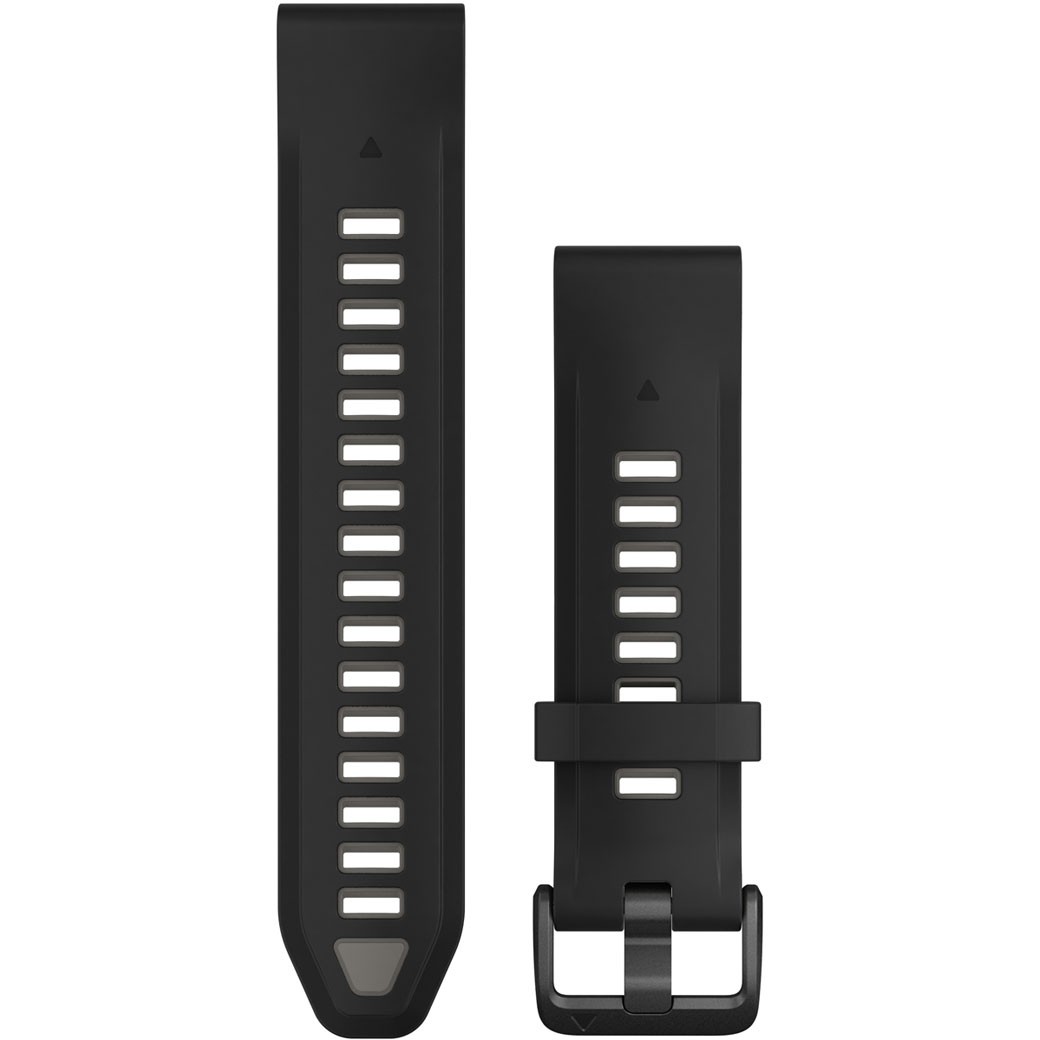 Garmin Ersatzarmband QuickFit 20mm Silikon Schwarz/Kieselgrau