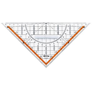ROTRING Geo-Dreieck Hypotenuse 23cm mit Griff Glasklar