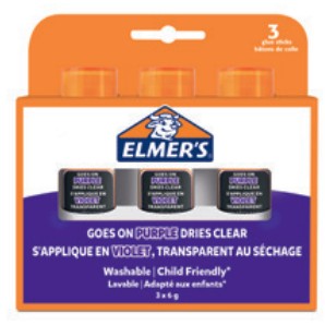 Elmers Klebestift Disappearing Purple 6G - 3er Blister