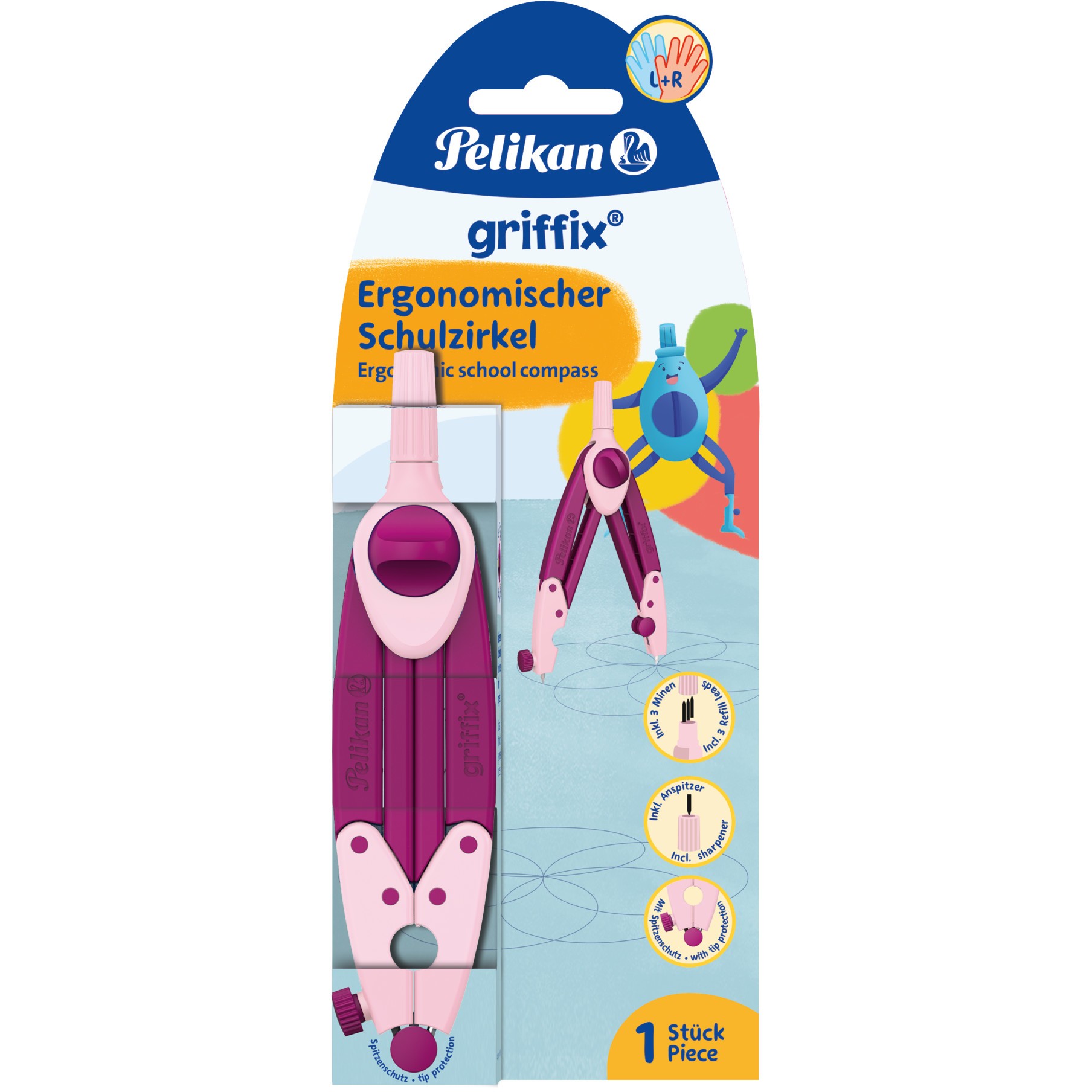 Pelikan griffix Zirkel Sweetberry mit Spitzenschutz