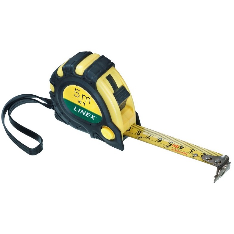 LINEX Rollmaßband 5 m cm- und Zoll-Skala flexibler