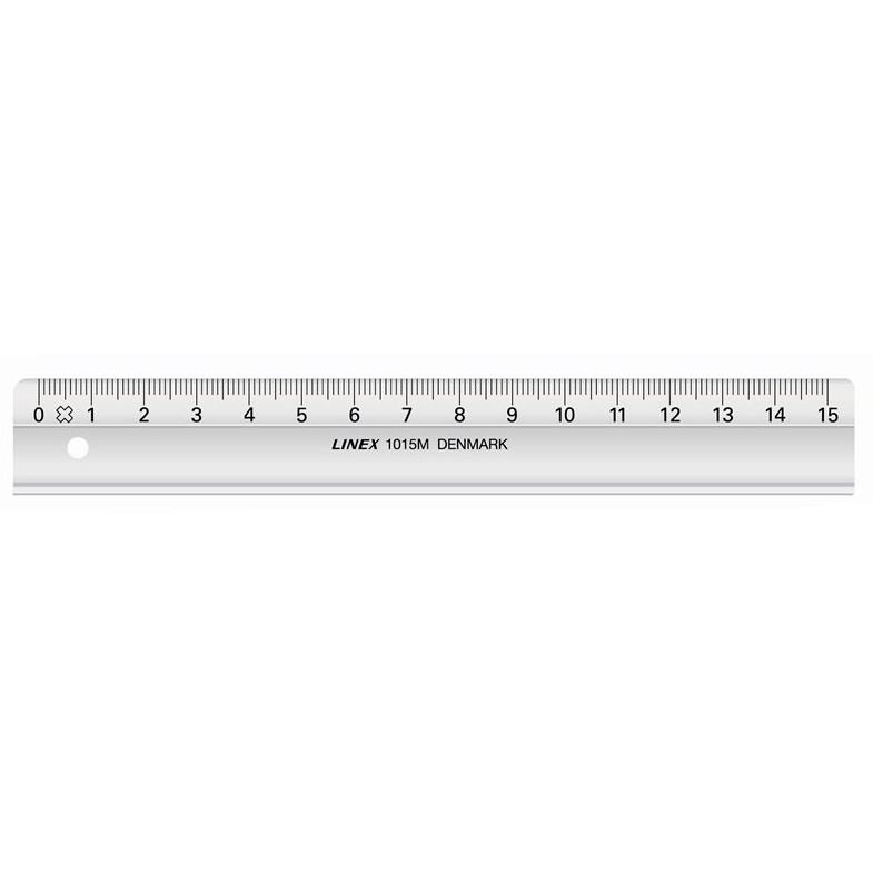 LINEX 1015M Schul-Lineal 150 mm lang 22 mm breit glasklar