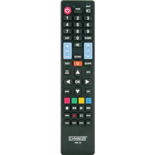 Schwaiger Fernbedienung für LG TVs. schwarz. 49 Tasten