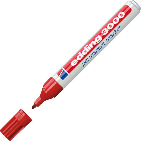 Edding - Marker - 3000 - 4-3000002 - rot - 1.5-3mm - 10er-Pack