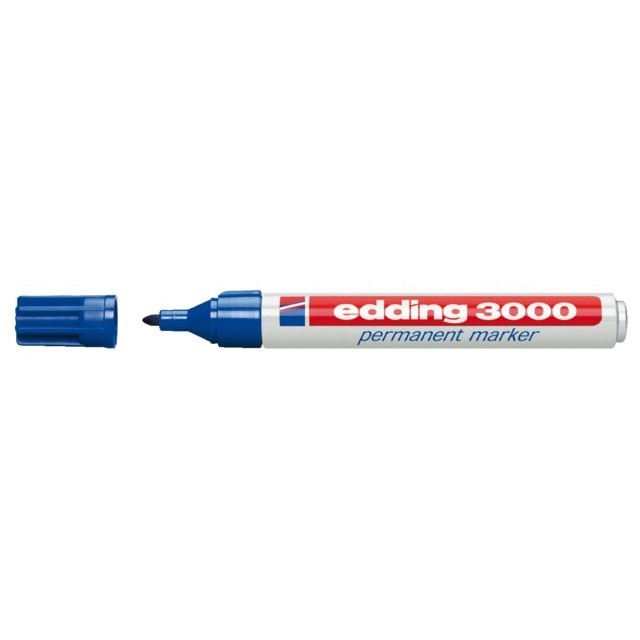 Edding - Marker - 3000 - 4-3000003 - blau - 1.5-3mm - 10er-Pack