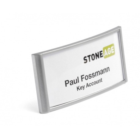 DURABLE Namensschild Classic m Magnet 30x65mm 10 St silber
