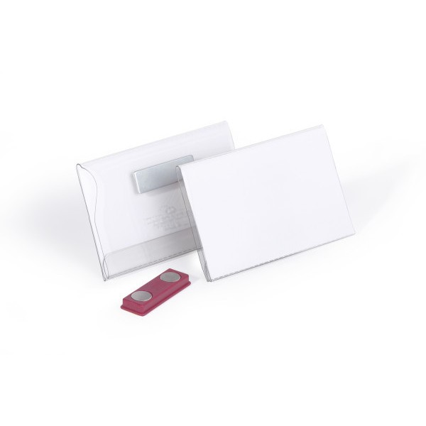 DURABLE Namensschild m Magnet 54x90mm 25er Pck transp