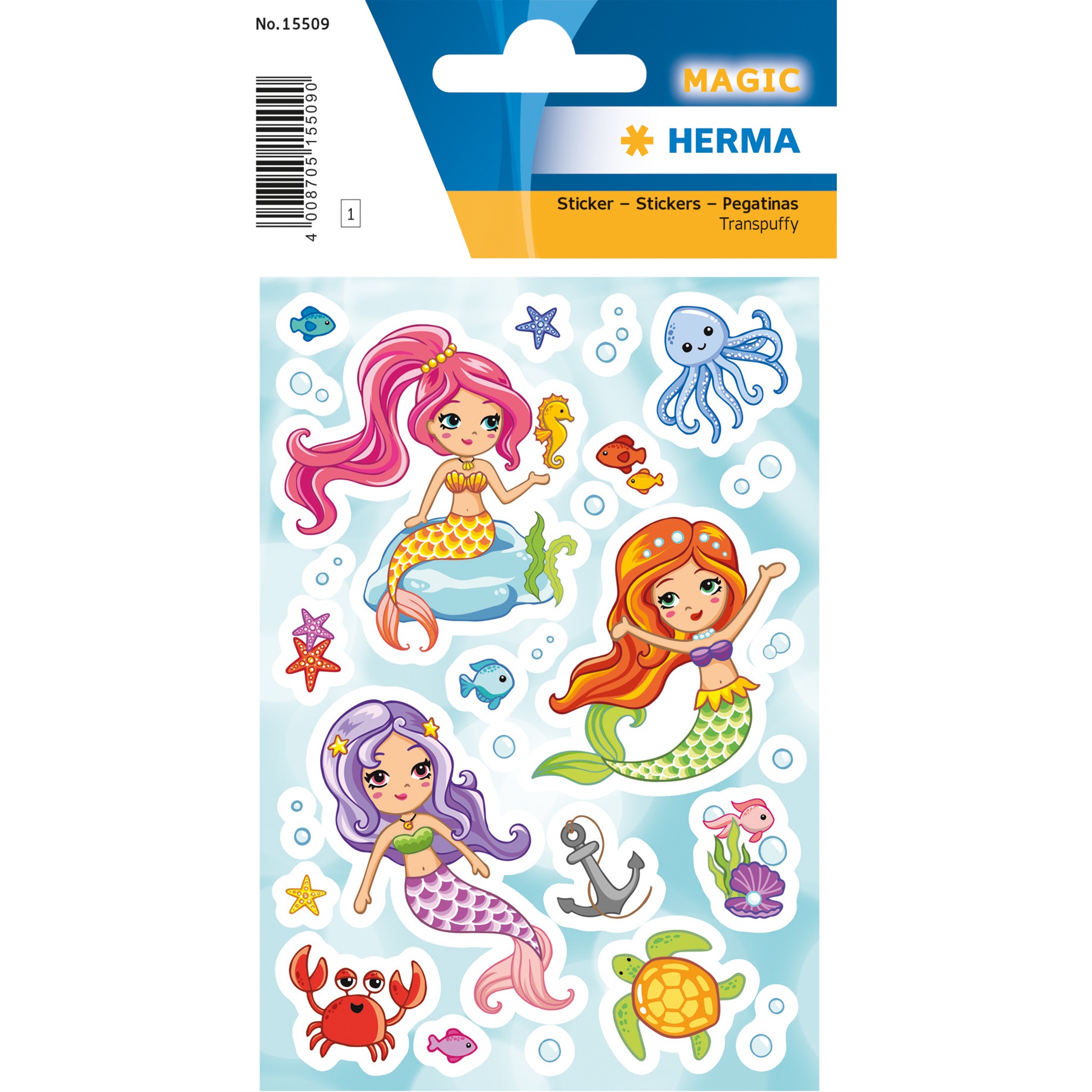 HERMA Sticker MAGIC Little Mermaid Transpuffy