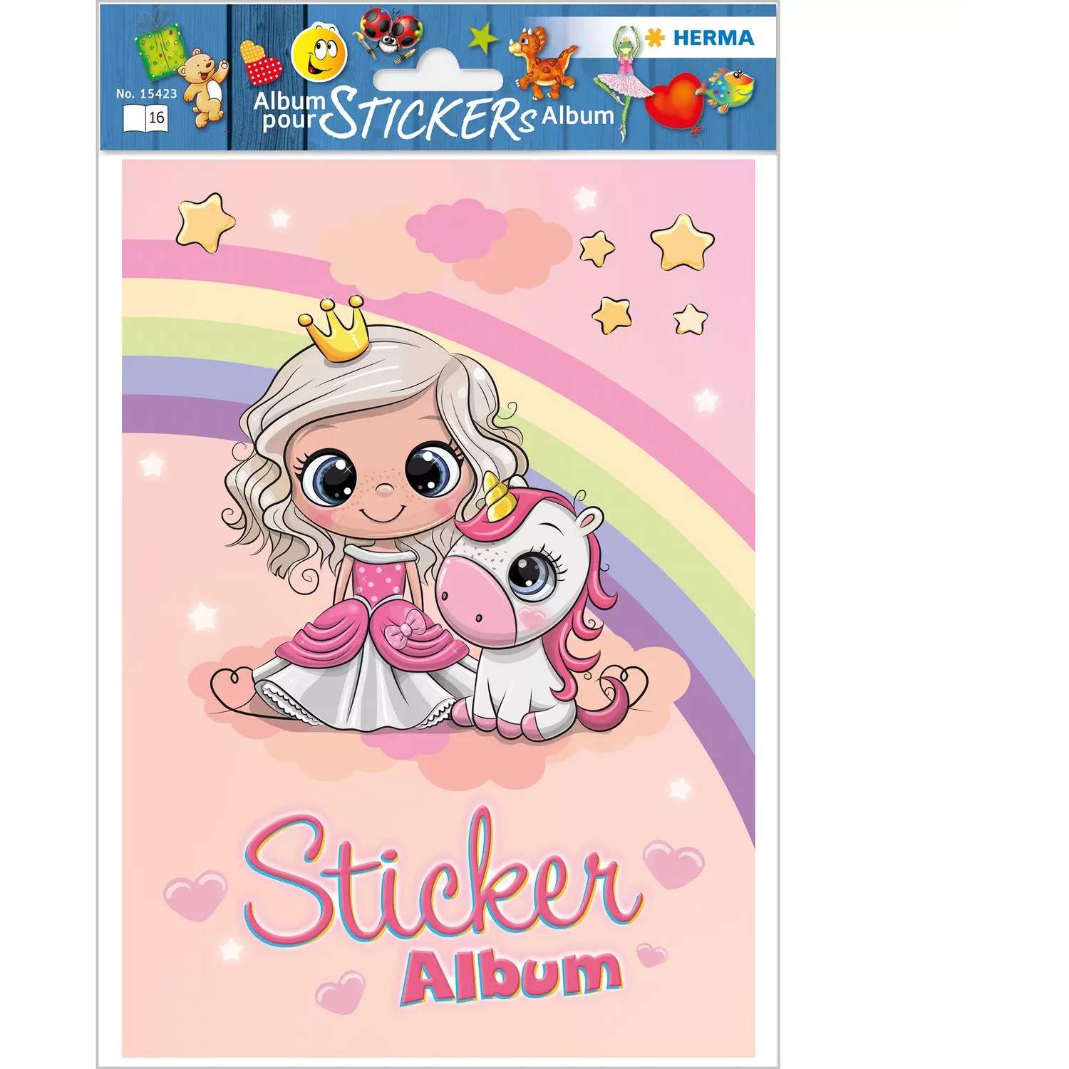 HERMA Sticker Sammelalbum für Kids Prinzessin Sweetie A5