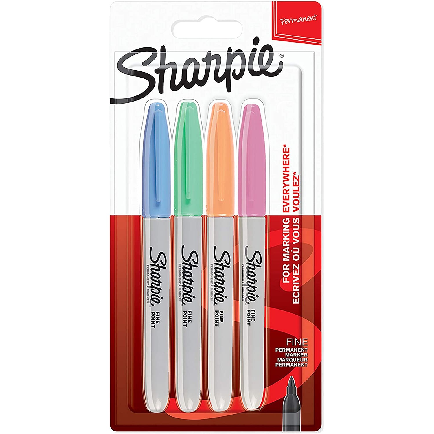 Sharpie Marker Fein Rundspitze F 4er Pastel Farben Blister