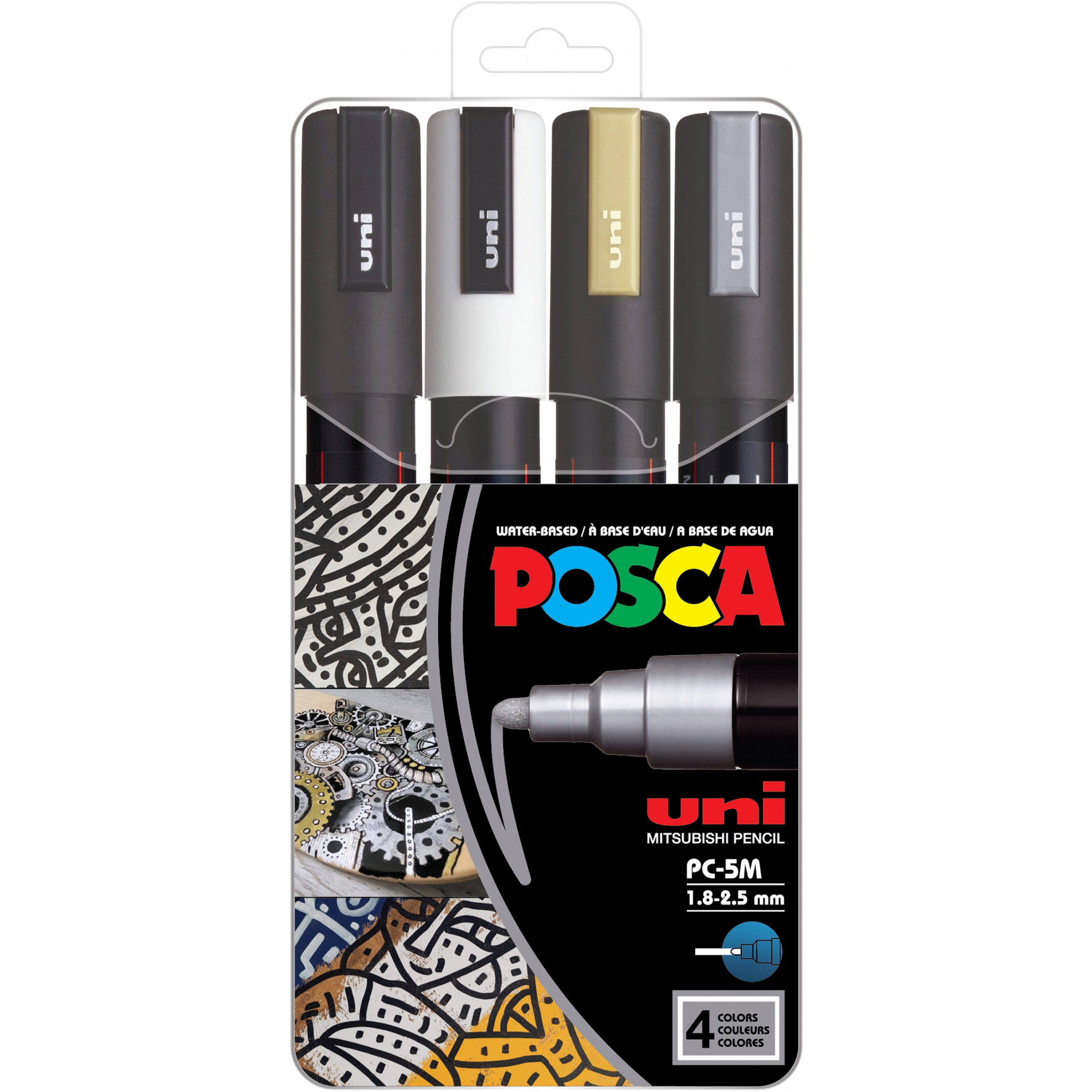POSCA Marker UNI PC-5M 4er Set