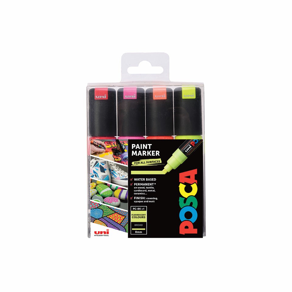 POSCA Marker UNI PC-8K 4er Set Neon
