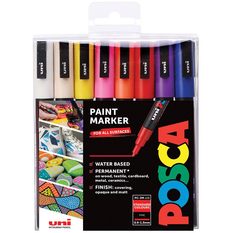 POSCA Marker UNI PC-3M 16er Set