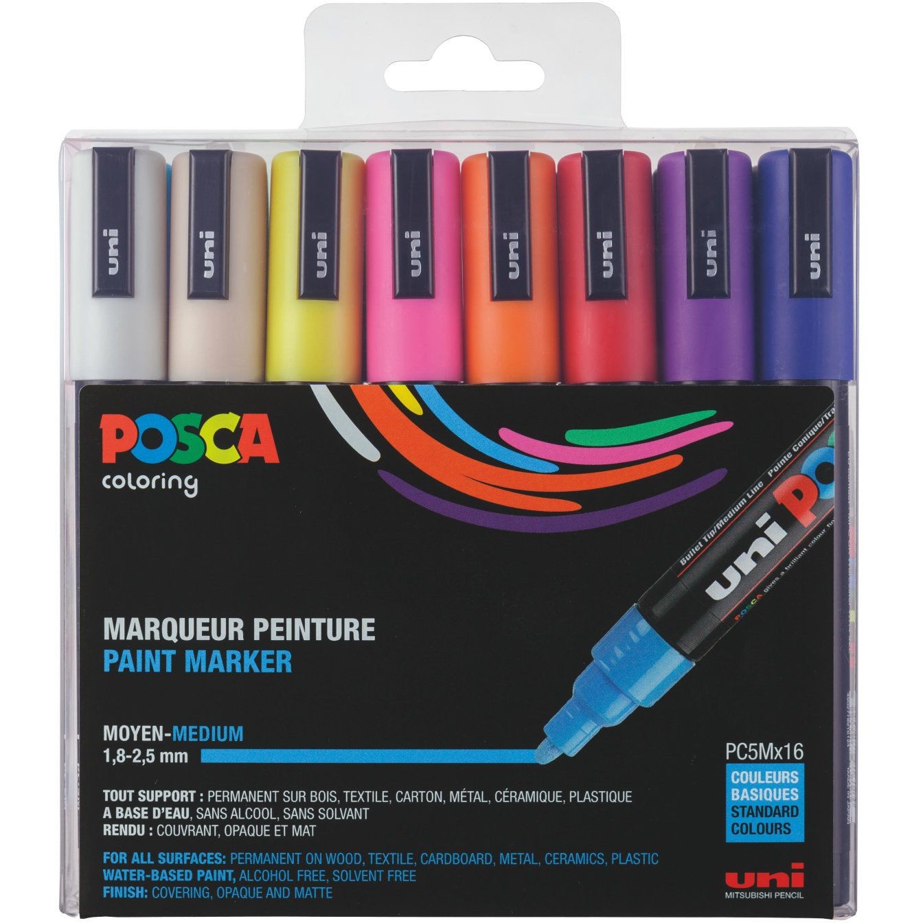 POSCA Marker UNI PC-3M 8er Set Pastell