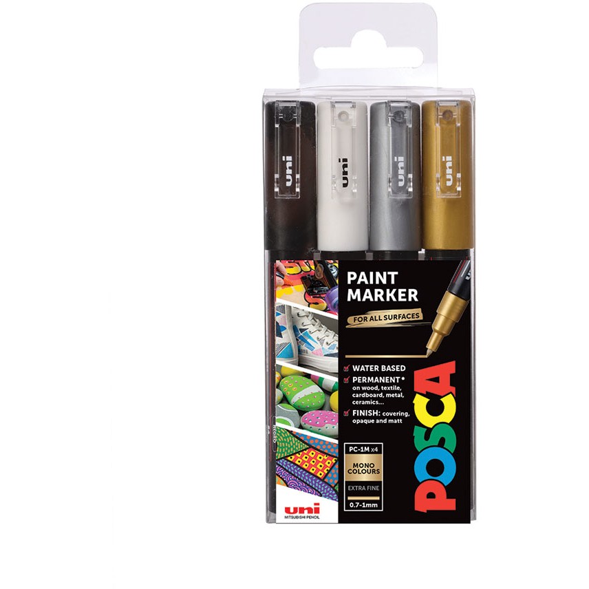 POSCA Marker UNI PC-1MC 4er Set