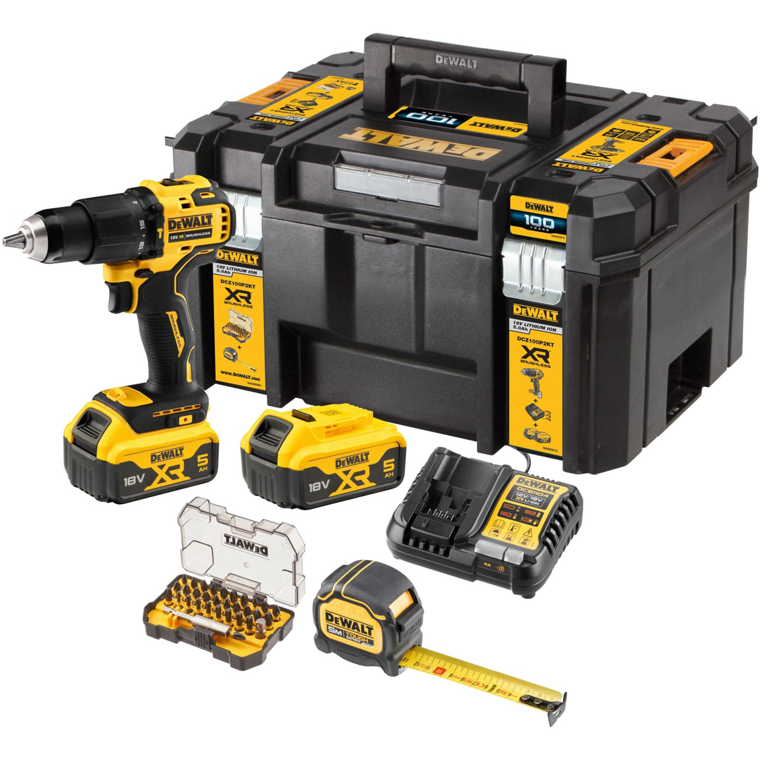 DeWalt DCZ100P2KT-QW Akku-Schlagbohrschrauber