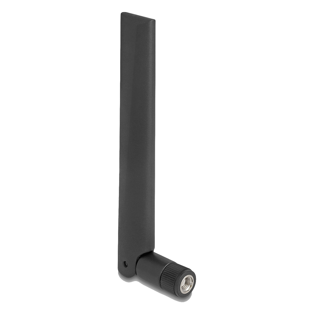 DELOCK WiFi 6E Antenne SMA Stecker 3 dBi omnidirektional mit Kippgelenk schwarz