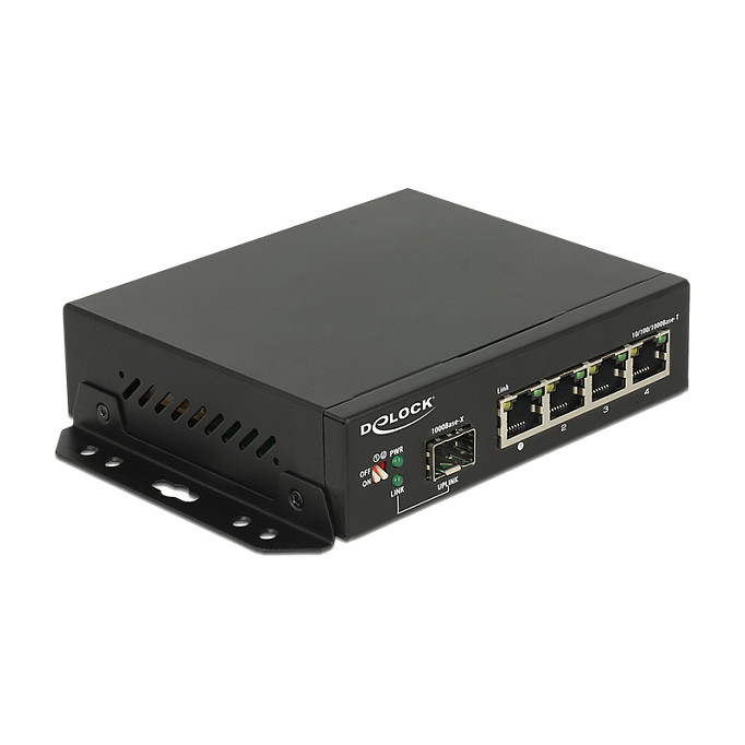 DELOCK Gigabit Ethernet Switch 4 Port + 1 SFP