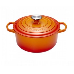 Le Creuset Signature Bräter rund 24 cm ofenrot