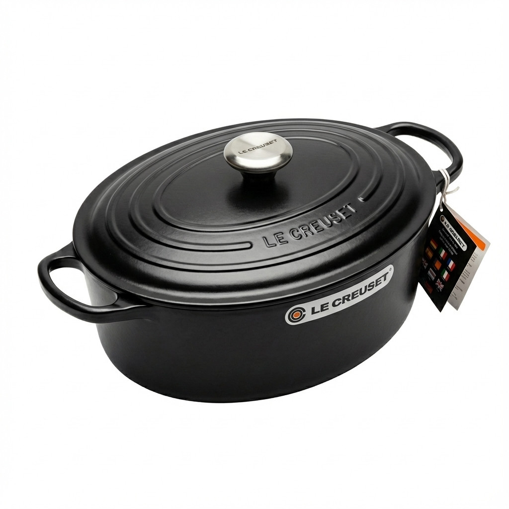 Le Creuset Signature Bräter Schwarz Oval 33 cm
