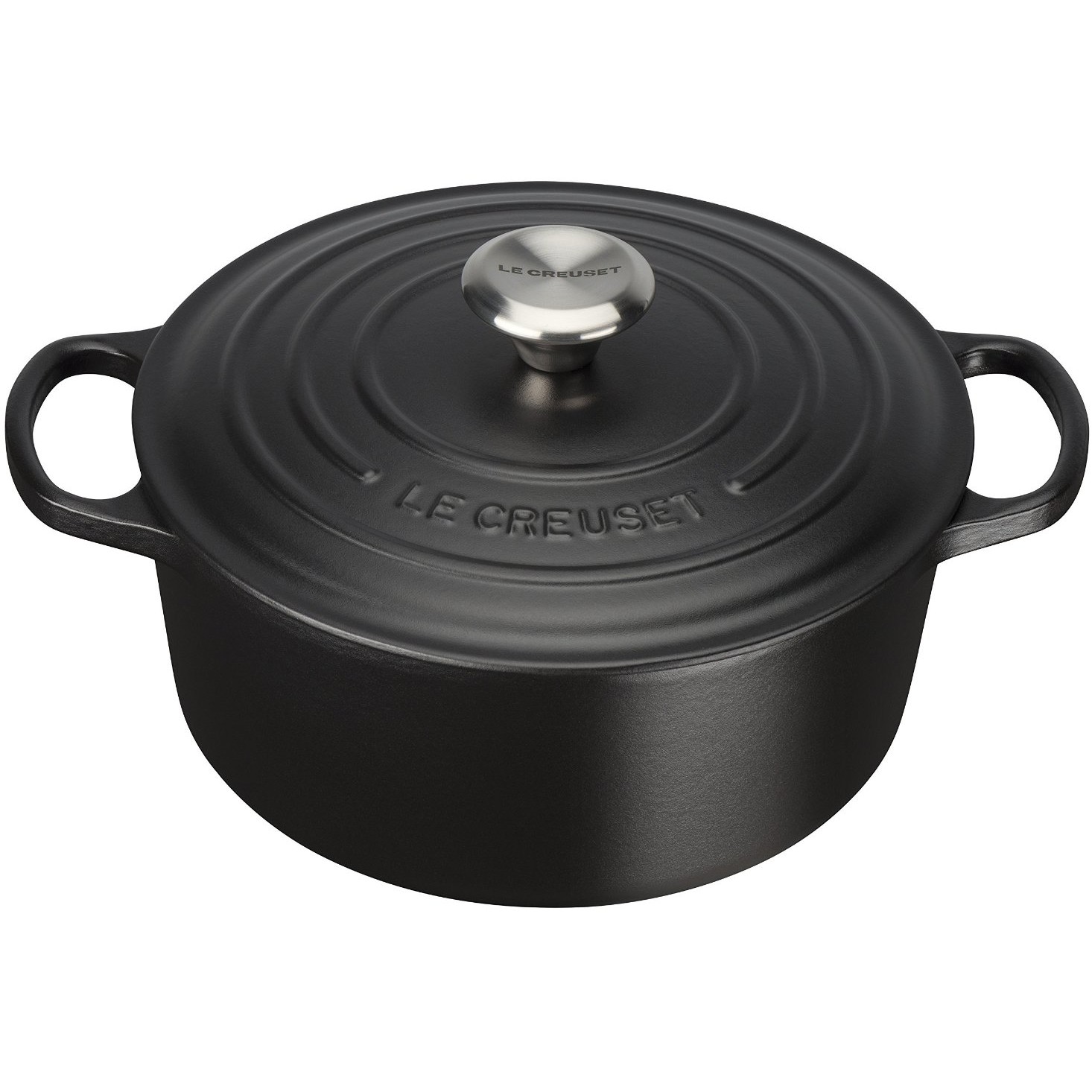 Le Creuset Signature Bräter rund 24 cm schwarz