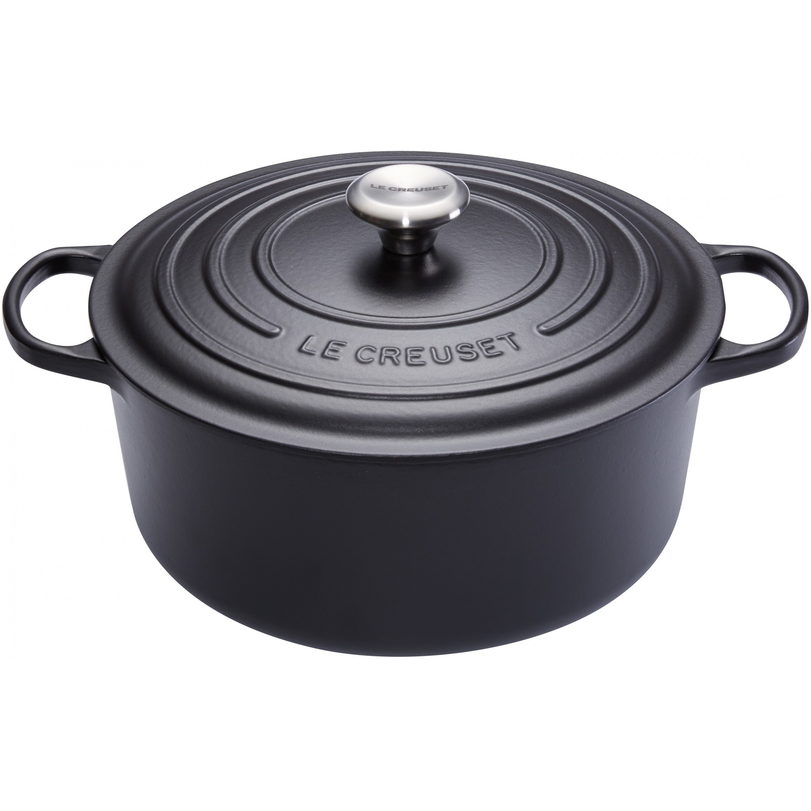 Le Creuset Signature Bräter rund 26 cm schwarz