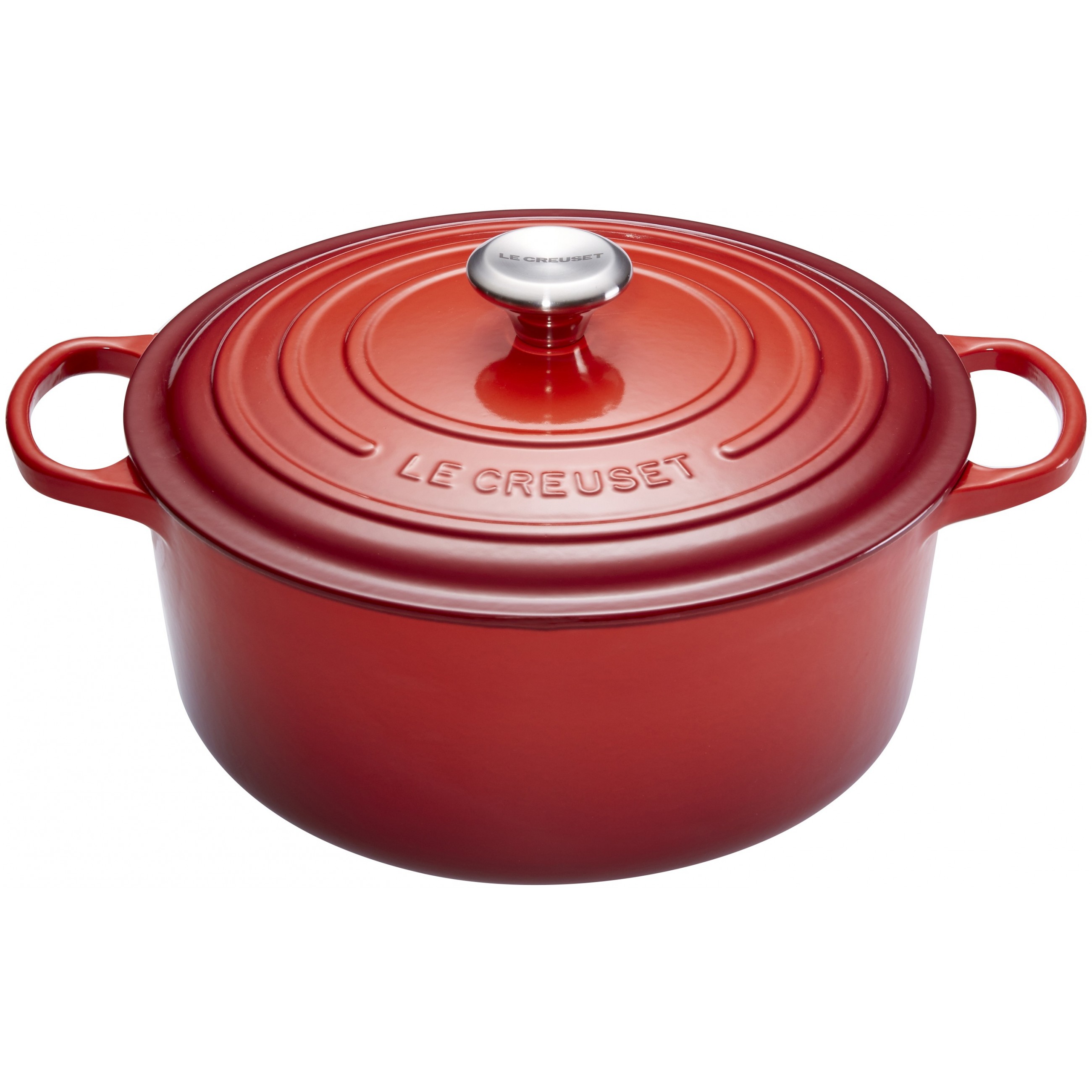 Le Creuset Signature Bräter rund 26 cm kirschrot