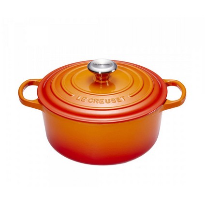 Le Creuset Signature Bräter rund 26 cm ofenrot