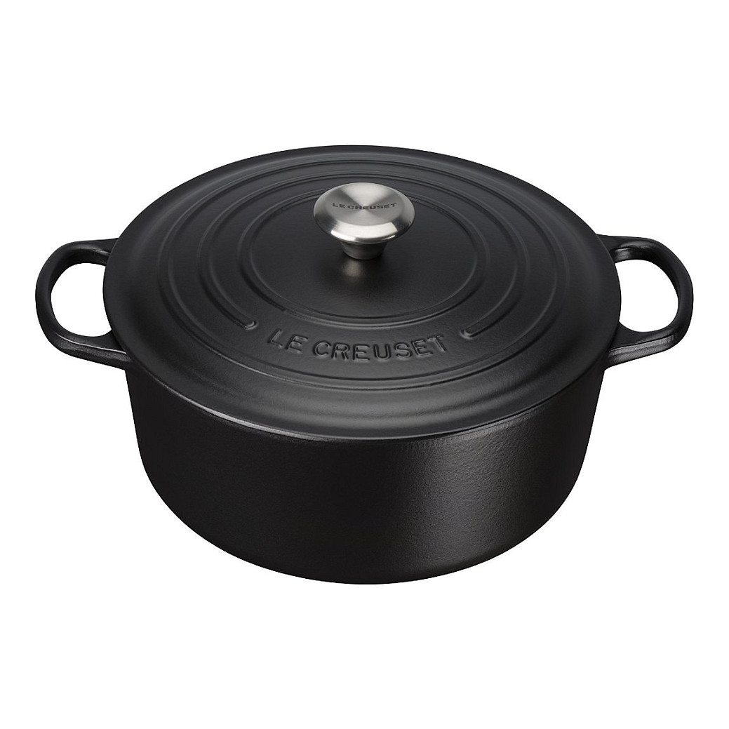 Le Creuset Signature Bräter rund 28 cm schwarz