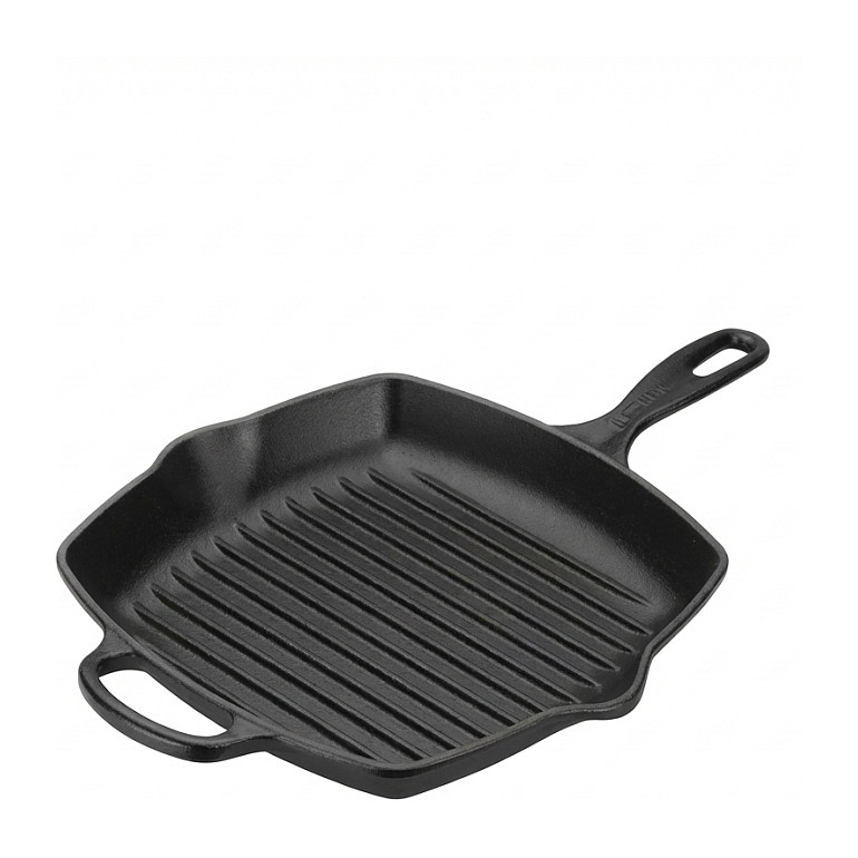 Le Creuset Grillpfanne Gusseisen Quad. Schwarz 26 cm