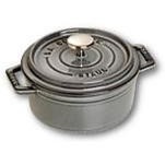 Staub Cocotte 12cm rund Graphit-grau. Gusseisen