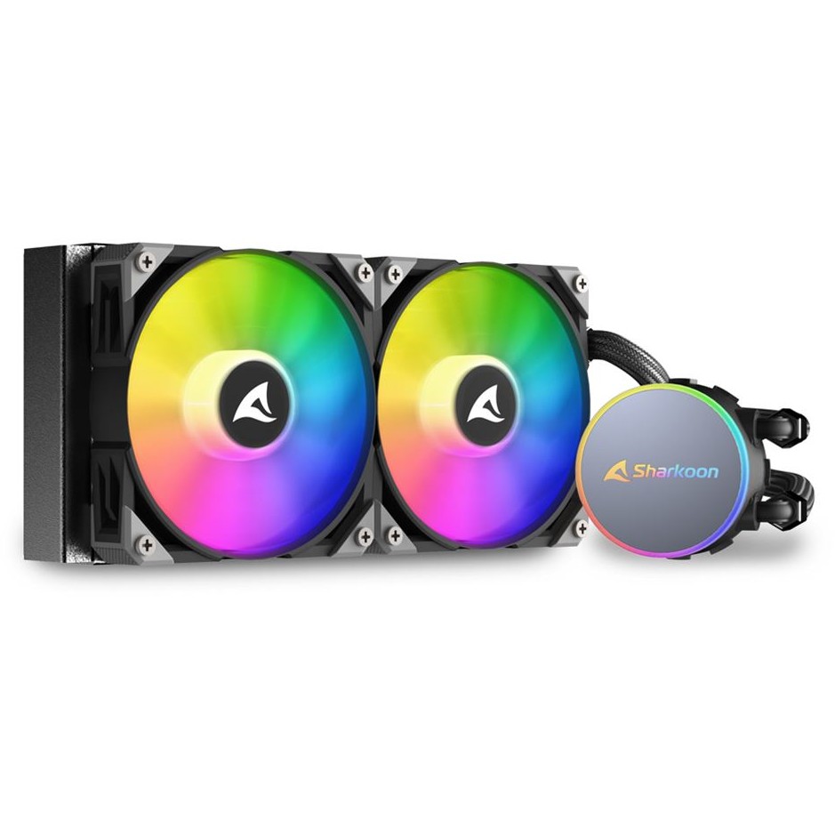 K Sharkoon Wasserkühlung S70 RGB 2 Lüfter 240mm schwarz