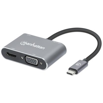 MANHATTAN USB-C auf HDMI & VGA 4in1 Konverter Power Delivery