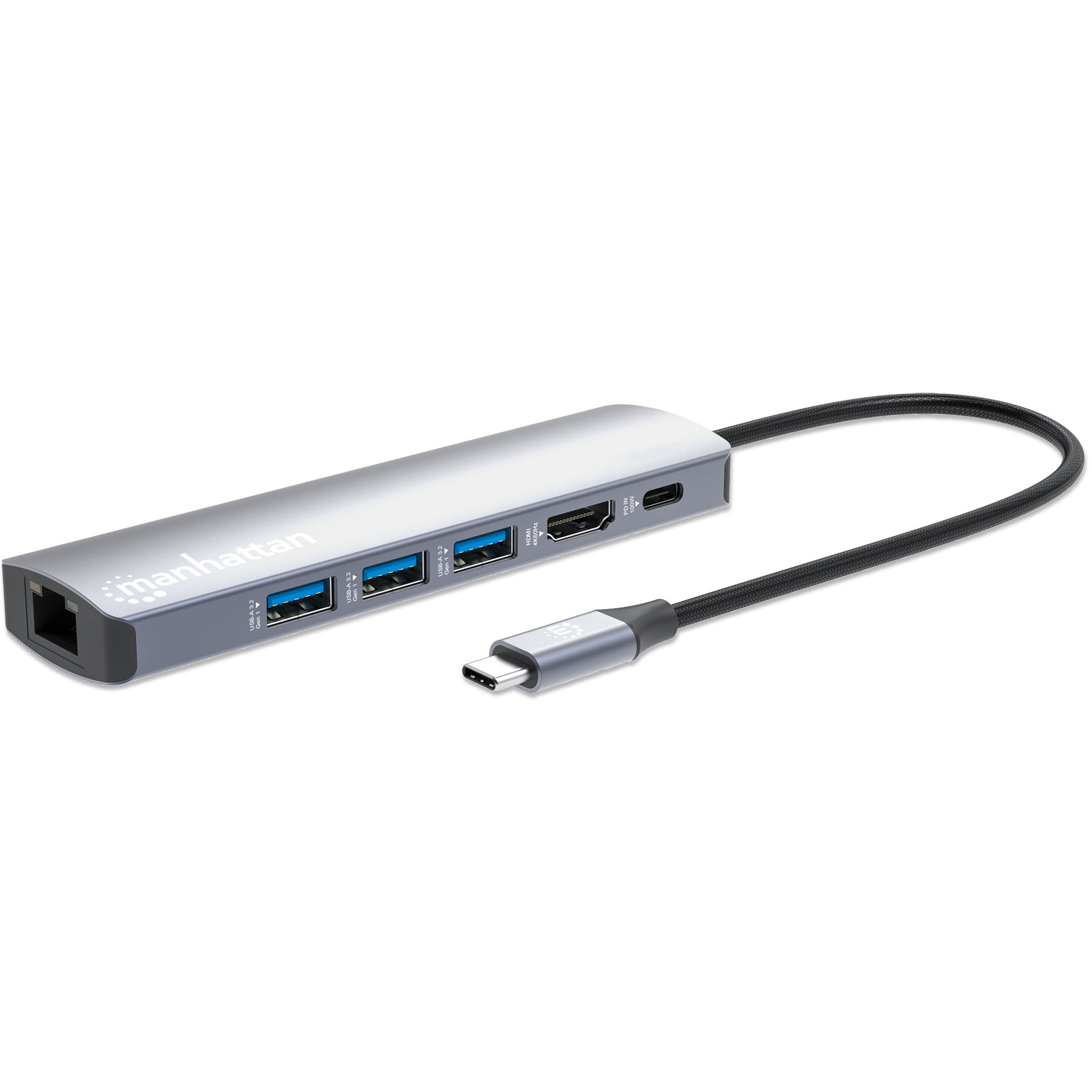 MANHATTAN 6-in-1 4K USB-C Dockingstation 1xHDMI 3xUSB 5 Gb/s