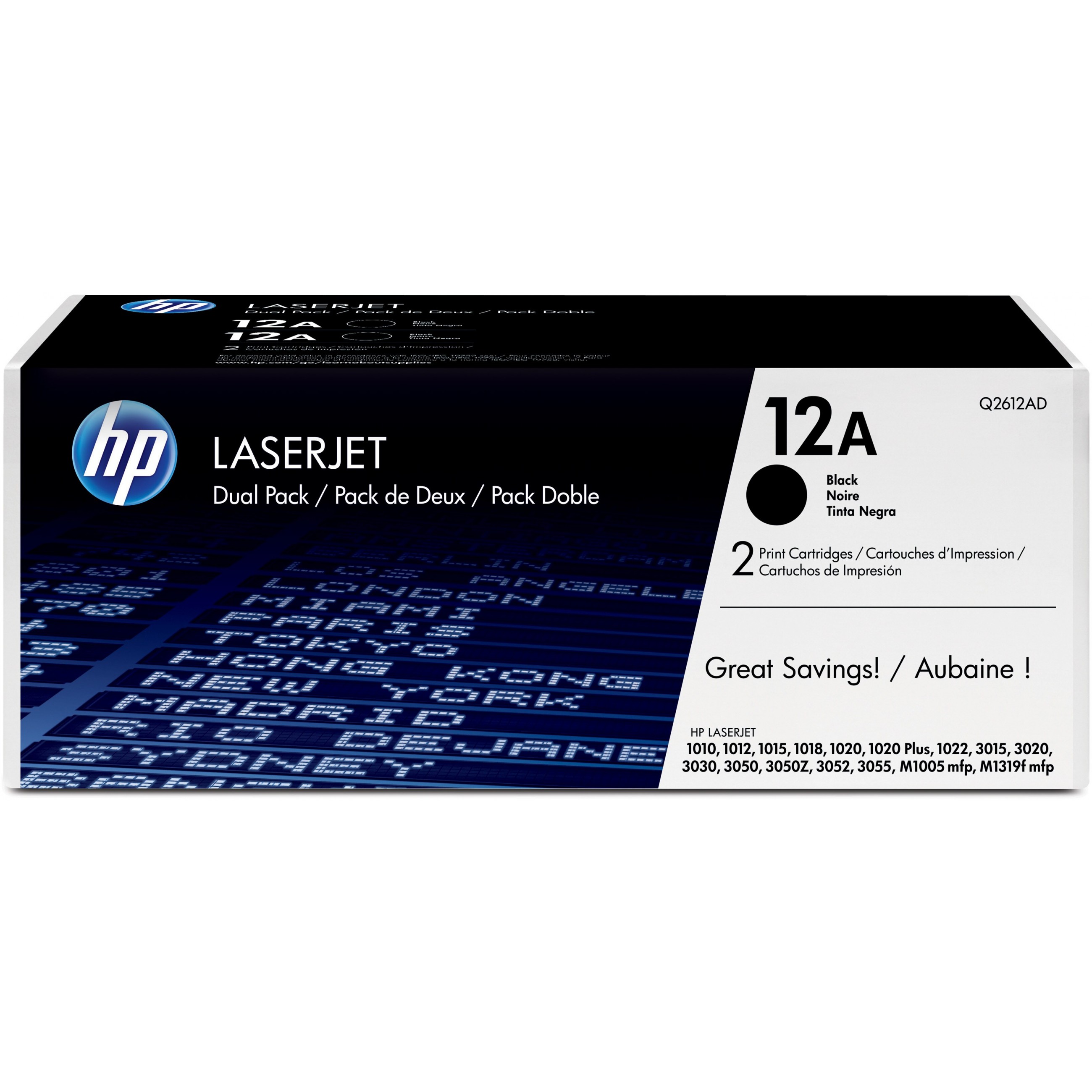HP 12AD Laserjet Original Toner schwarz Standardkapazitt 2 x 2.000 Seiten 2er-Pack