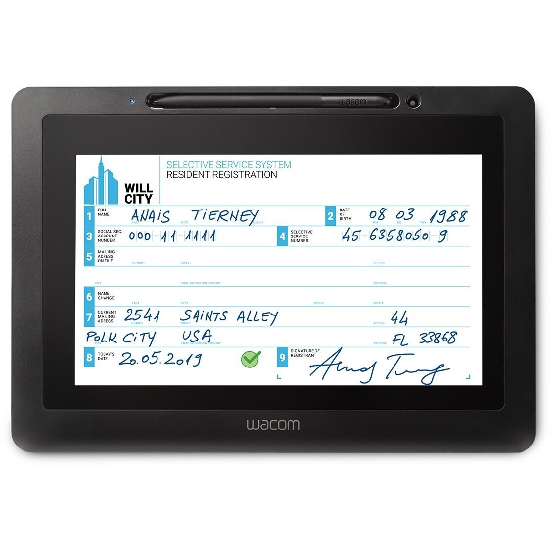 Wacom Tablet 10.1'' Display f.DTU1031.Pen usable