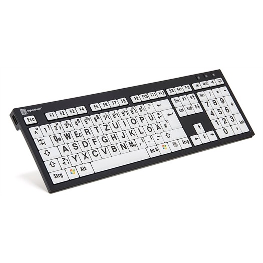 LogicKeyboard XL-Print Black on White DE (PC/Nero)